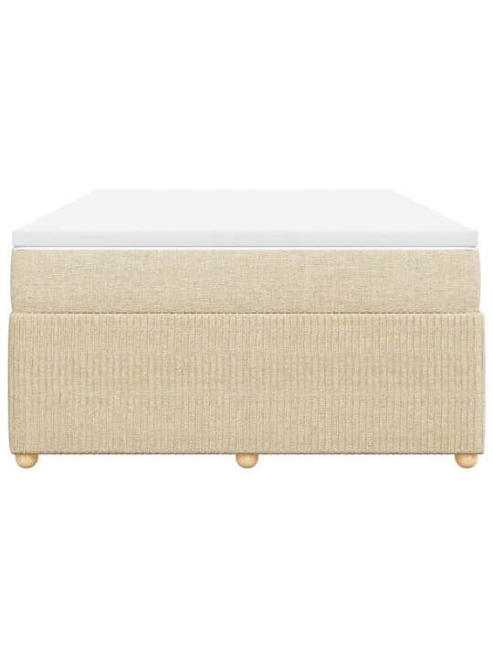 Box spring postel s matrací krémová 160x200 cm textil