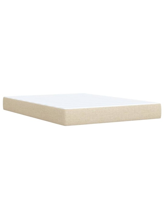 Box spring postel s matrací krémová 160x200 cm textil