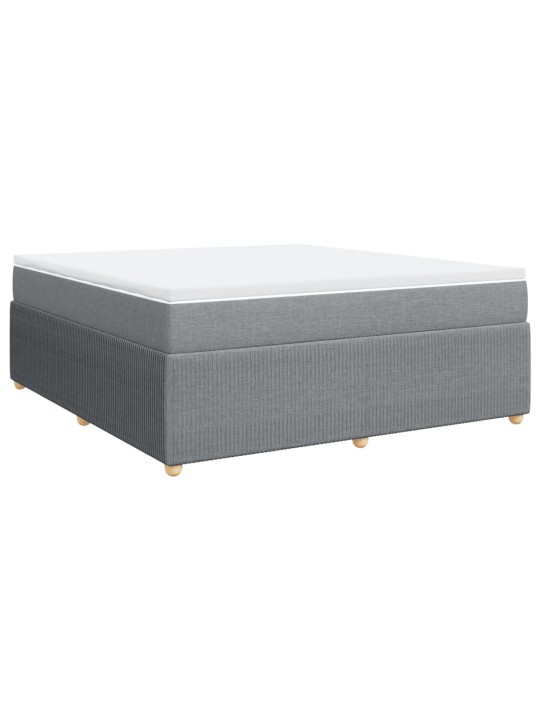 Box spring postel s matrací světle šedá 180 x 200 cm textil