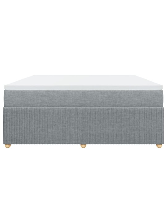 Box spring postel s matrací světle šedá 180 x 200 cm textil