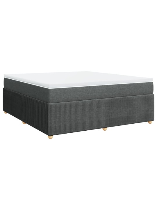 Box spring postel s matrací tmavě šedá 180x200 cm textil