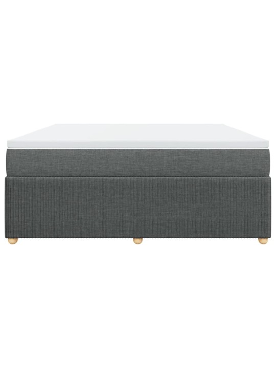 Box spring postel s matrací tmavě šedá 180x200 cm textil