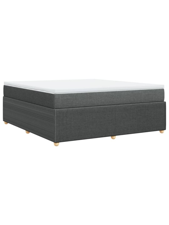 Box spring postel s matrací tmavě šedá 180x200 cm textil