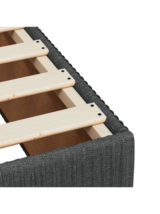Box spring postel s matrací tmavě šedá 180x200 cm textil