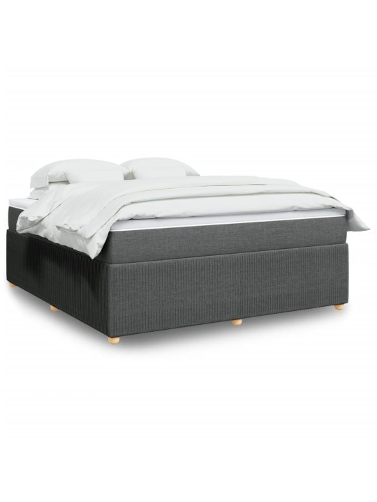 Box spring postel s matrací tmavě šedá 180x200 cm textil