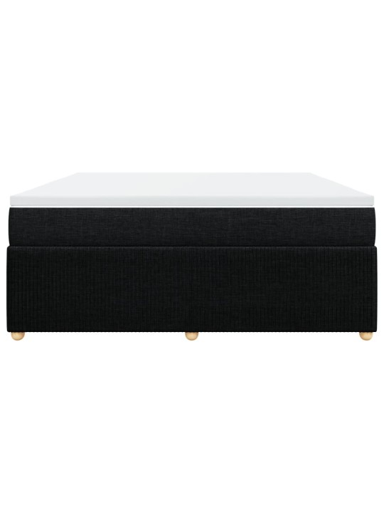 Box spring postel s matrací černá 180x200 cm textil