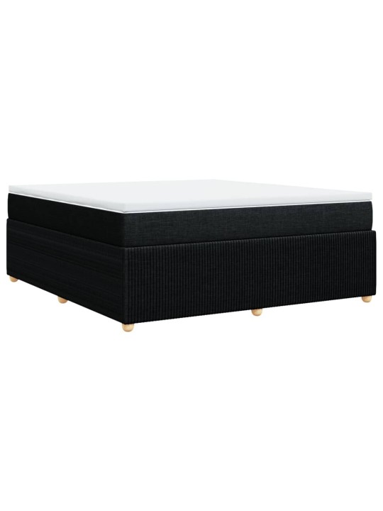 Box spring postel s matrací černá 180x200 cm textil