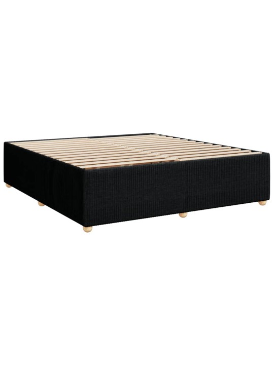 Box spring postel s matrací černá 180x200 cm textil