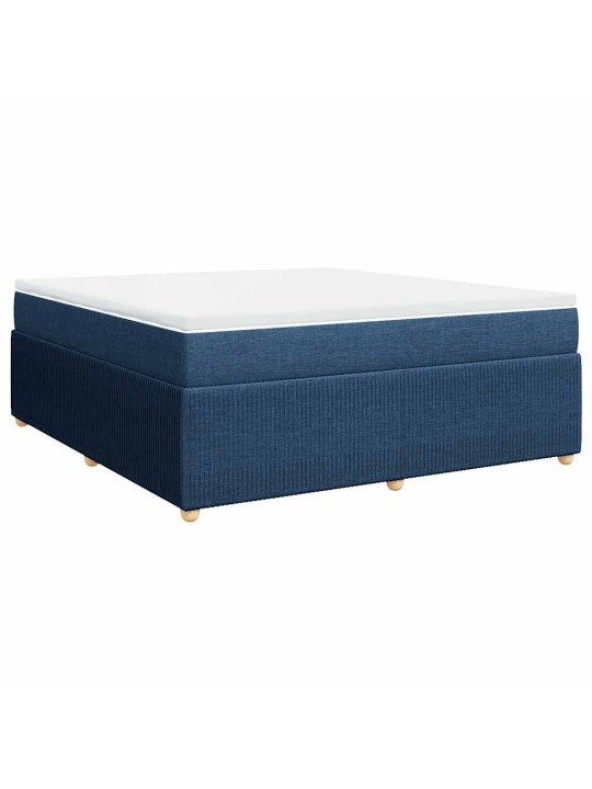 Box spring postel s matrací modrá 180x200 cm textil