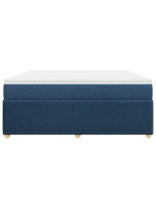 Box spring postel s matrací modrá 180x200 cm textil