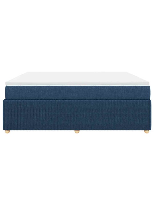 Box spring postel s matrací modrá 180x200 cm textil