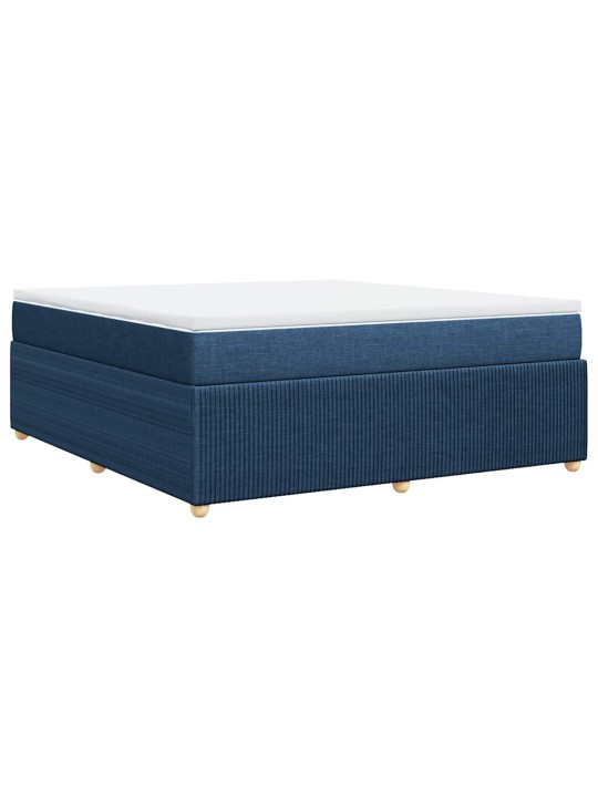 Box spring postel s matrací modrá 180x200 cm textil