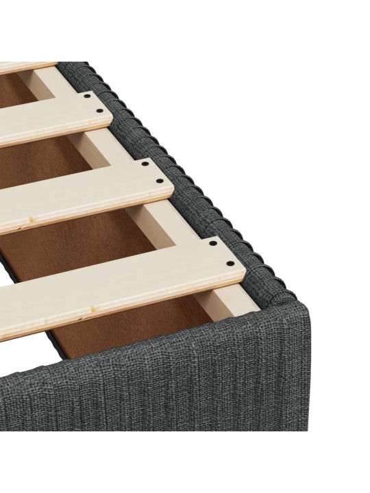 Box spring postel s matrací tmavě šedá 200x200 cm textil