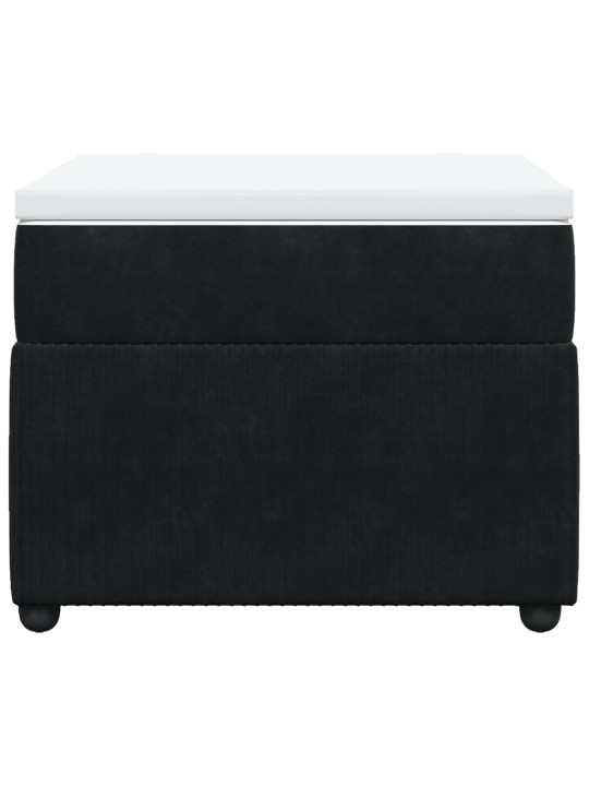 Box spring postel s matrací černá 80 x 200 cm samet