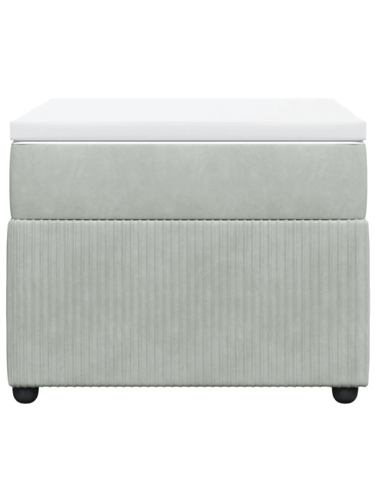 Box spring postel s matrací světle šedá 90x190 cm samet