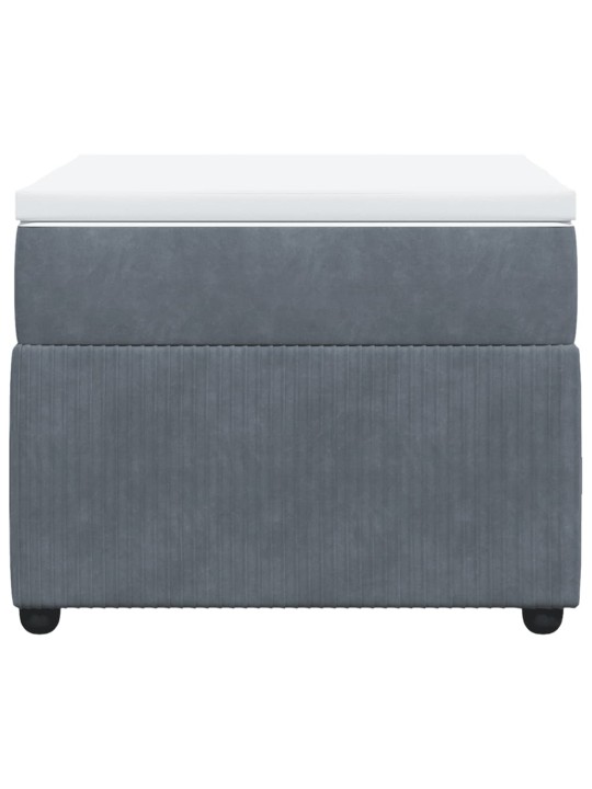 Box spring postel s matrací tmavě šedá 90x190 cm samet