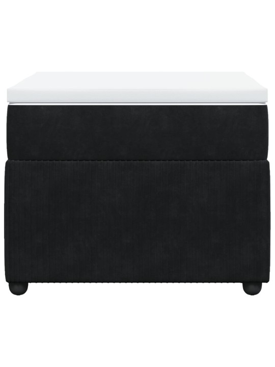 Box spring postel s matrací černá 90x190 cm samet