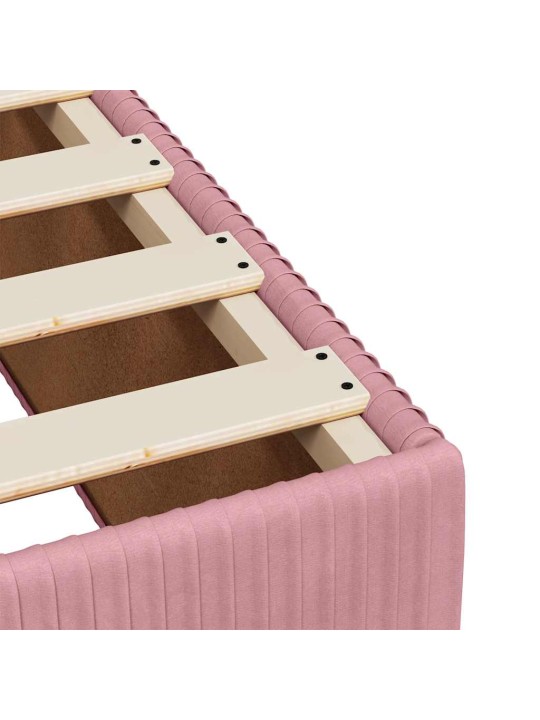 Box spring postel s matrací růžová 90x190 cm samet