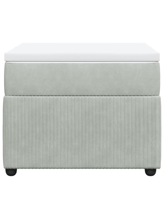 Box spring postel s matrací světle šedá 90x200 cm samet