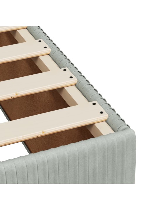 Box spring postel s matrací světle šedá 90x200 cm samet