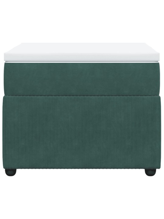 Box spring postel s matrací tmavě zelená 90x200 cm samet