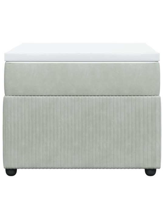Box spring postel s matrací světle šedá 100x200 cm samet
