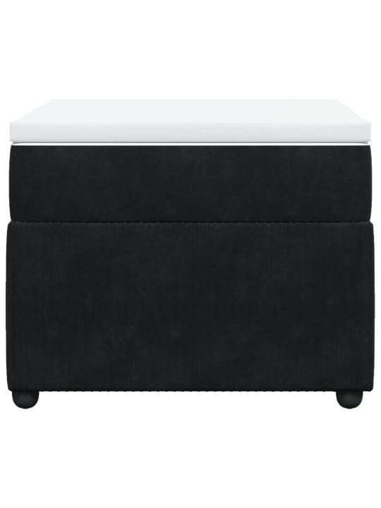 Box spring postel s matrací černá 100x200 cm samet