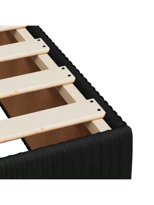 Box spring postel s matrací černá 100x200 cm samet