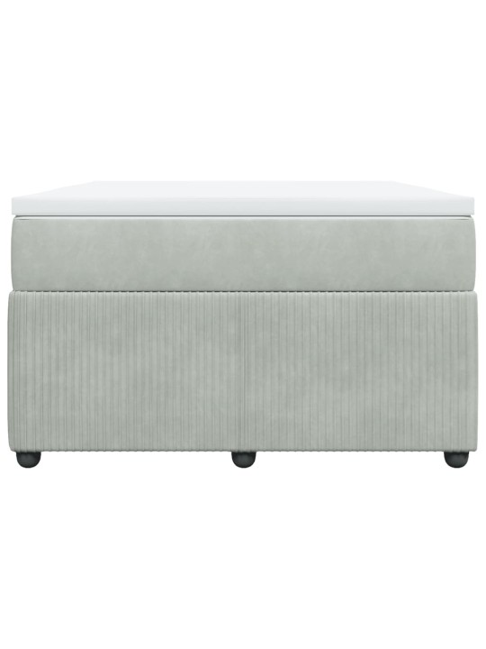 Box spring postel s matrací světle šedá 120x190 cm samet