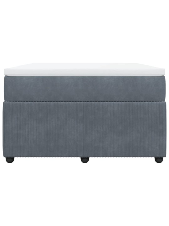 Box spring postel s matrací tmavě šedý 120x190 cm samet