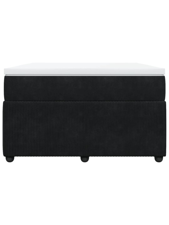Box spring postel s matrací černá 120 x 190 cm samet
