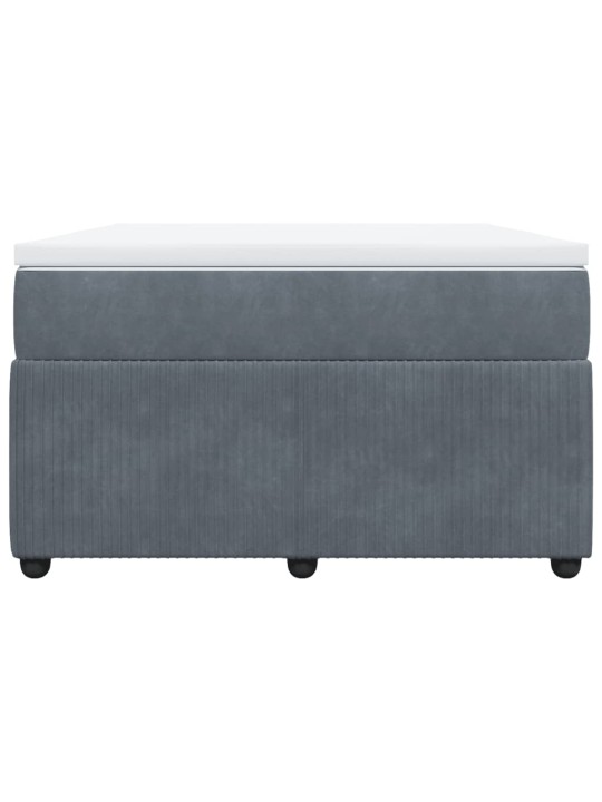 Box spring postel s matrací tmavě šedá 120 x 200 cm samet