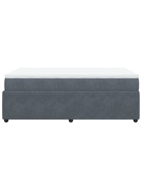 Box spring postel s matrací tmavě šedá 120 x 200 cm samet