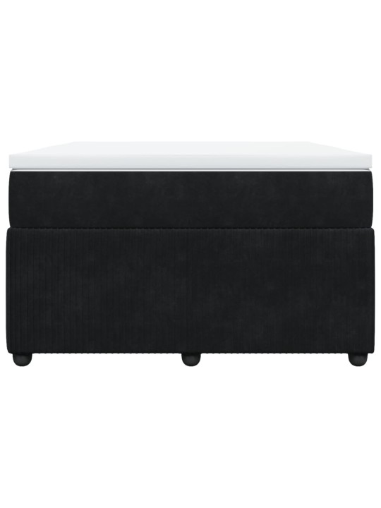 Box spring postel s matrací černá 120 x 200 cm samet