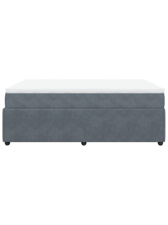 Box spring postel s matrací tmavě šedá 140x200 cm samet