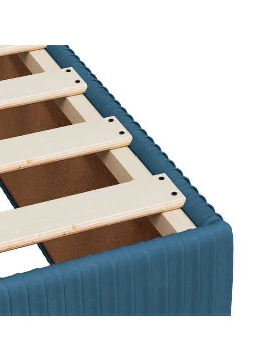 Box spring postel s matrací tmavě modrá 140x200 cm samet