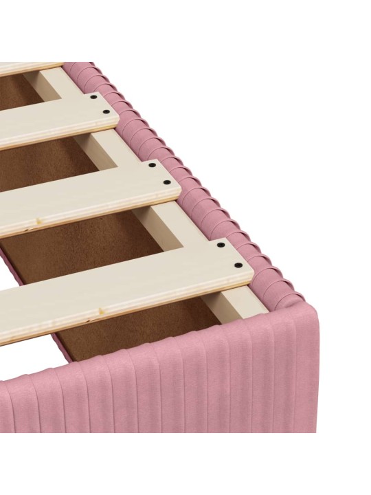 Box spring postel s matrací růžová 140x200 cm samet