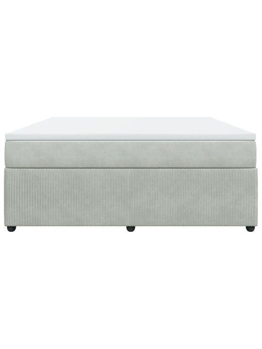 Box spring postel s matrací světle šedá 180x200 cm samet