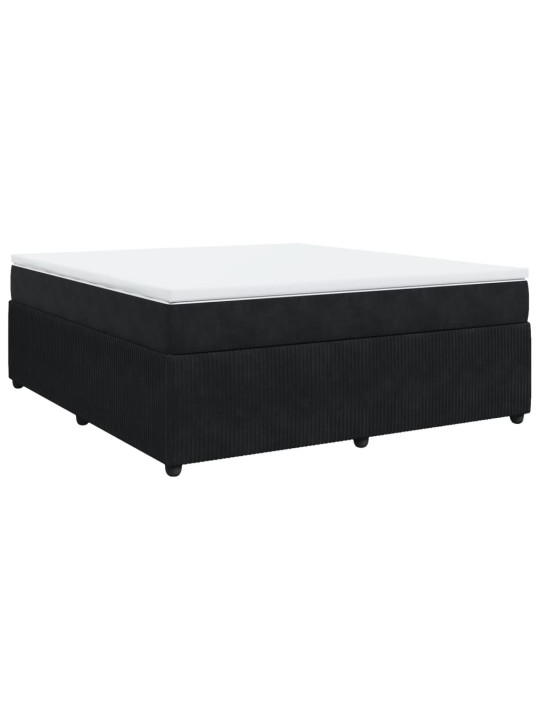Box spring postel s matrací černá 180x200 cm samet
