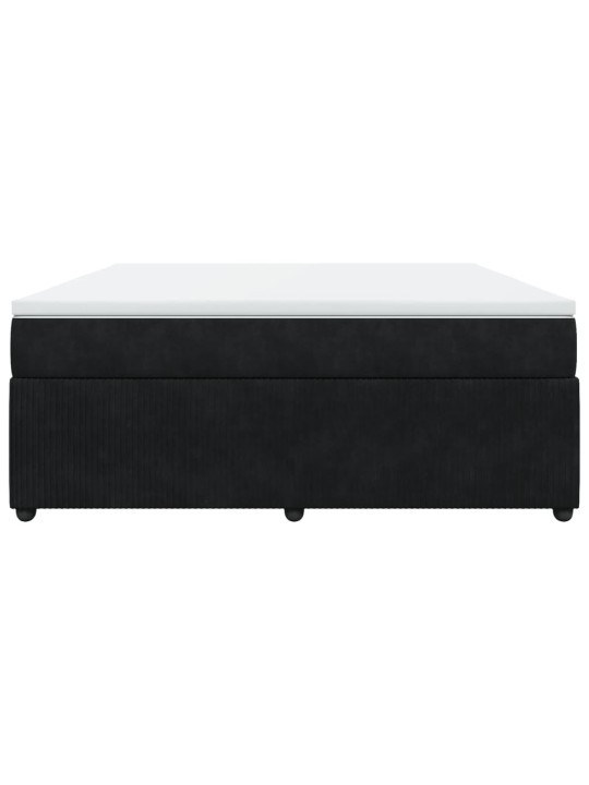 Box spring postel s matrací černá 180x200 cm samet