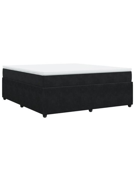 Box spring postel s matrací černá 180x200 cm samet