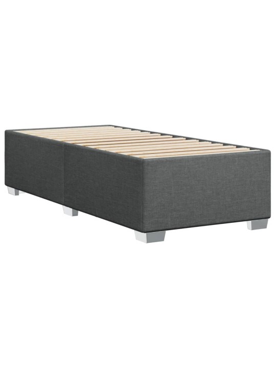 Box spring postel s matrací tmavě šedá 80 x 200 cm textil