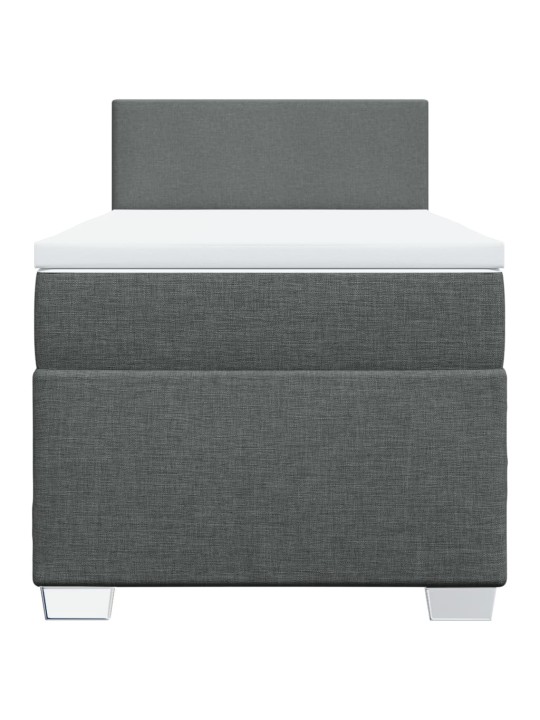 Box spring postel s matrací tmavě šedá 90x190 cm textil