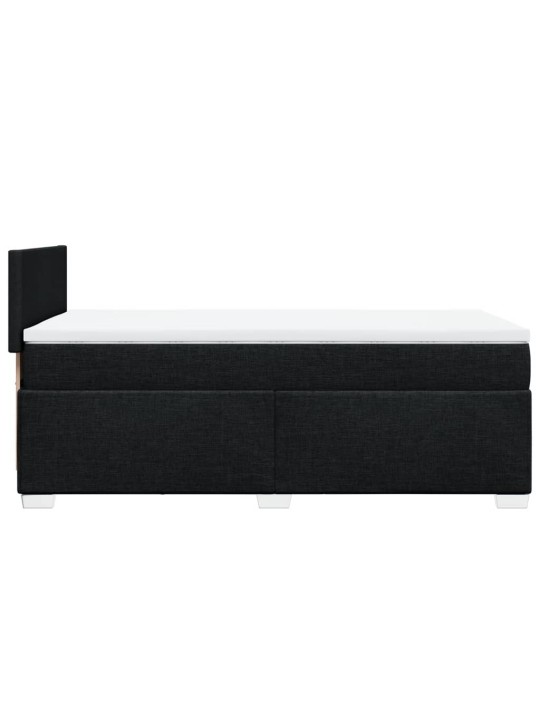 Box spring postel s matrací černá 90x190 cm textil