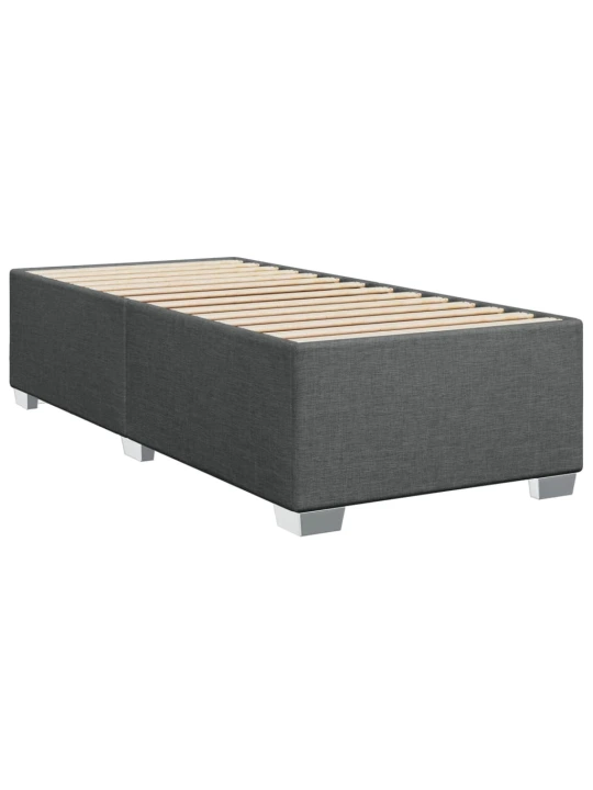 Box spring postel s matrací tmavě šedá 90x190 cm textil