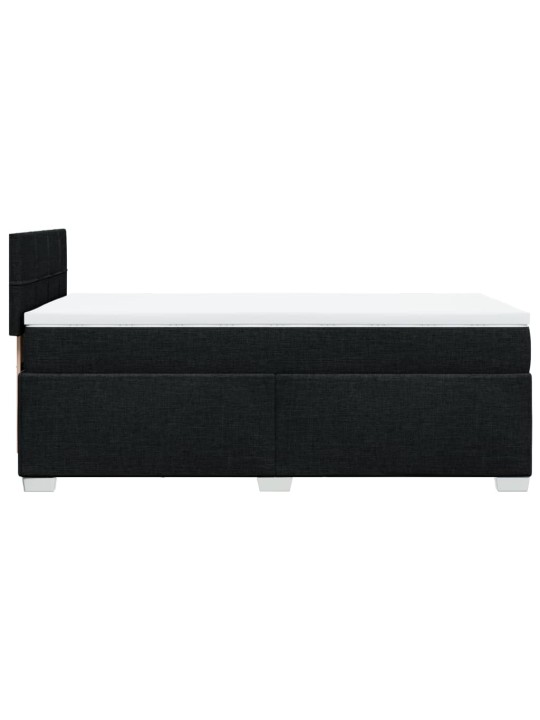 Box spring postel s matrací černá 90x190 cm textil
