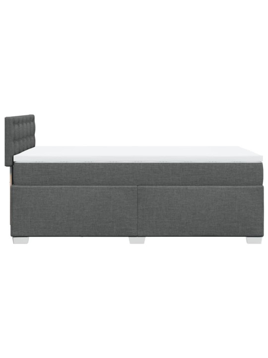 Box spring postel s matrací tmavě šedá 90x190 cm textil