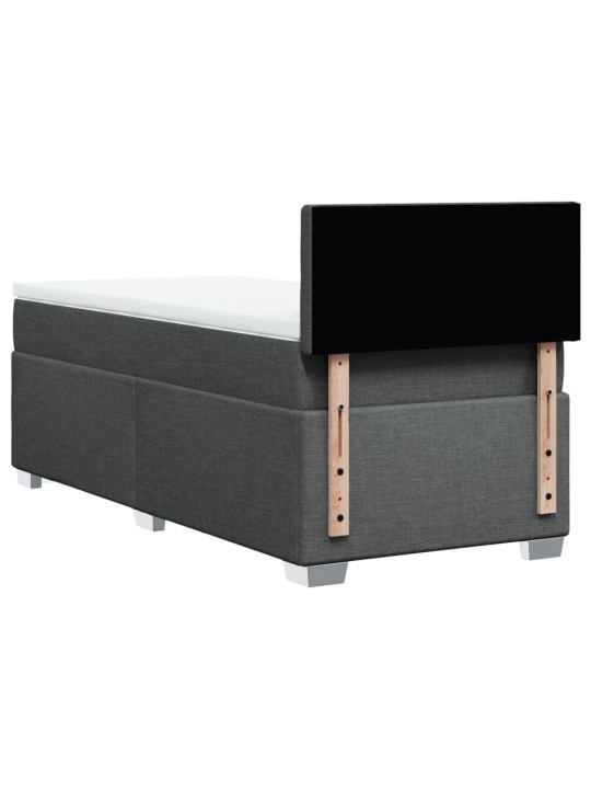 Box spring postel s matrací tmavě šedá 90x190 cm textil