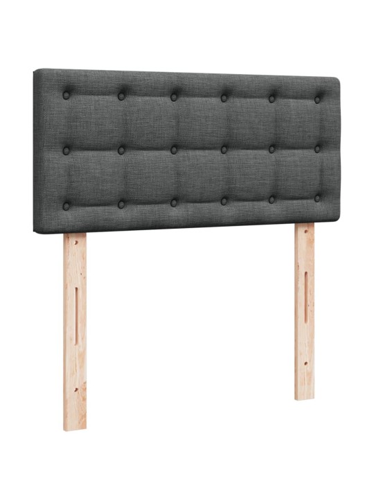 Box spring postel s matrací tmavě šedá 90x190 cm textil