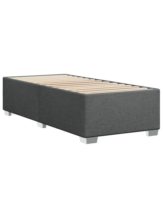 Box spring postel s matrací tmavě šedá 90x200 cm textil